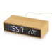 Часы настольные с беспроводной зарядкой Index, 10 Вт, бамбук