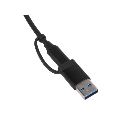 USB-хаб Link с коннектором 2-в-1 USB-C и USB-A, 2.0/3.0, черный