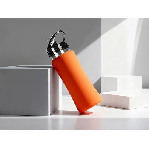 Бутылка для воды Bottle C1, сталь, soft touch, 600 мл, оранжевый Бутылка для воды Bottle C1, сталь, soft touch, 600 мл, оранжевый