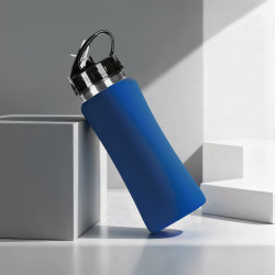 Бутылка для воды Bottle C1, сталь, soft touch, 600 мл, темно-синий