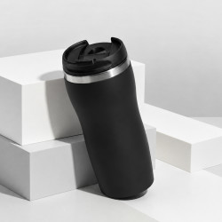 Термокружка Double wall mug C1, soft touch, 350 мл, черный