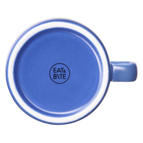 Чайная пара Brighton : блюдце овальное, чашка, коробка, синий