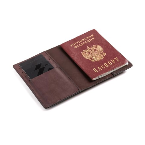 Обложка для паспорта Нит, коричневый