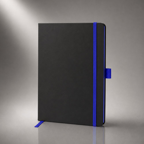 Блокнот ColorNote Black, твердая обложка A5, 80 листов, черный с синим Блокнот ColorNote Black, твердая обложка A5, 80 листов, черный с синим