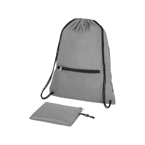 Складной рюкзак со шнурком Coss, heather medium grey