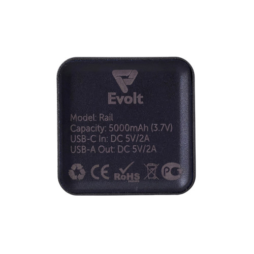 Внешний аккумулятор Rail, 5000 mAh, черный