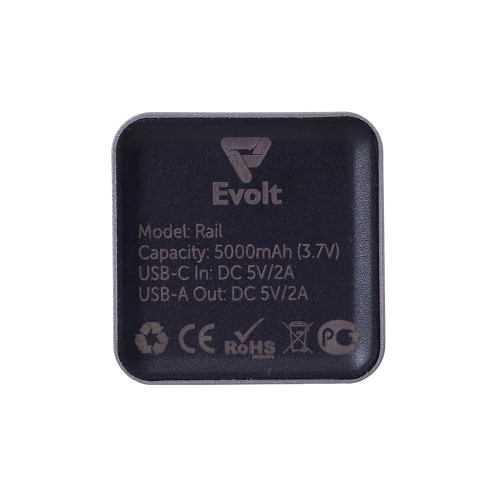 Внешний аккумулятор Rail, 5000 mAh, темно-серый