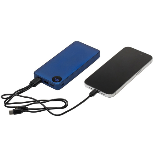 Внешний аккумулятор с дисплеем Mild, 10 000 mAh, синий