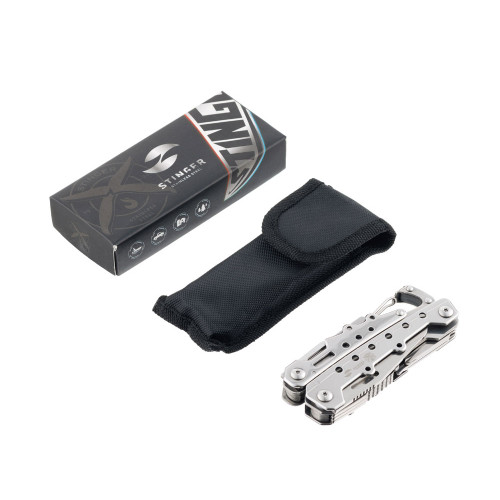 Мультитул Stinger, 105x40 мм, 12 функций, сталь, серебристый, в комплекте нейлоновый чехол Мультитул Stinger, 105x40 мм, 12 функций, сталь, серебристый, в комплекте нейлоновый чехол