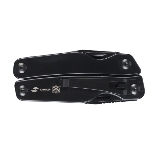 Мультитул Stinger, 100x40 мм, 11 функций, сталь, чёрный, в комплекте нейлоновый чехол Мультитул Stinger, 100x40 мм, 11 функций, сталь, чёрный, в комплекте нейлоновый чехол