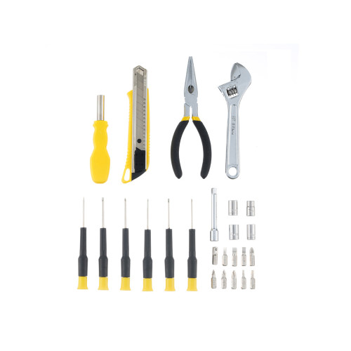 Набор инструментов Stinger, 25 инструментов, в пластиковом кейсе, 230x180x50 мм, серый Набор инструментов Stinger, 25 инструментов, в пластиковом кейсе, 230x180x50 мм, серый