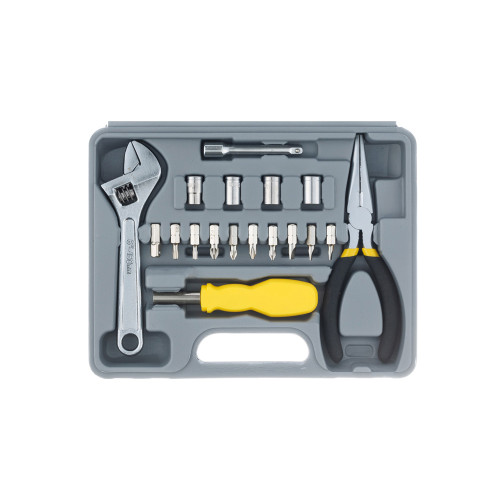Набор инструментов Stinger, 25 инструментов, в пластиковом кейсе, 230x180x50 мм, серый Набор инструментов Stinger, 25 инструментов, в пластиковом кейсе, 230x180x50 мм, серый
