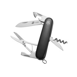 Нож перочинный Stinger, 90 мм, 11 функций, материал рукояти: АБС-пластик (чёрный)