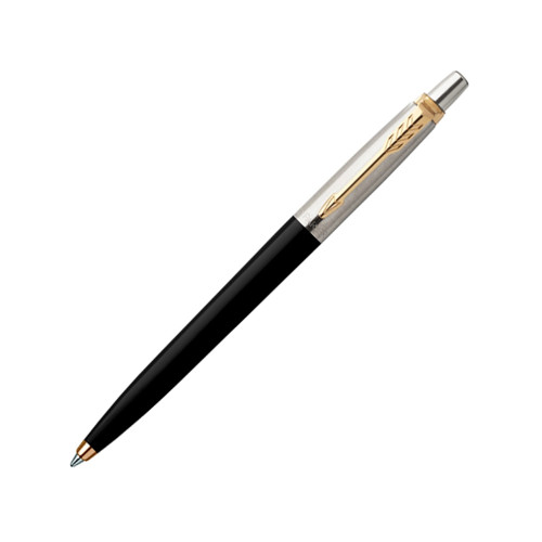 Шариковая ручка Parker Jotter K160, цвет: Black/GT, стержень: F, цвет чернил: blue, в подарочной упаковке.