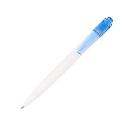 Шариковая ручка Thalaasa из океанического пластика, синий прозрачный/белый