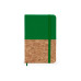Блокнот А6 Ирис с комбинированной обложкой, натуральный/зеленый