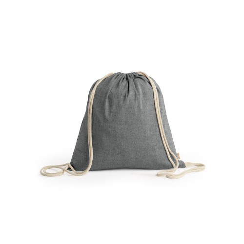 Рюкзак-мешок BRESCIA из переработанного хлопка, черный