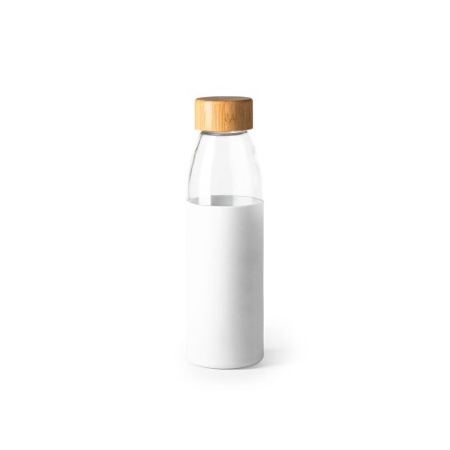 Бутылка стеклянная NAGAMI в силиконовом чехле, 540 мл, прозрачный/белый