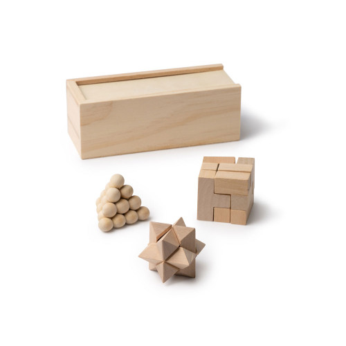 Набор головоломок Камушки из натурального дерева