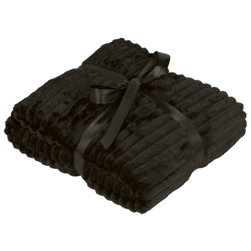 Плед Wave флисовый, черный