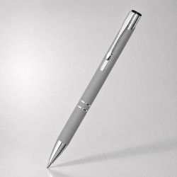 Ручка металлическая шариковая C1 софт-тач, серый