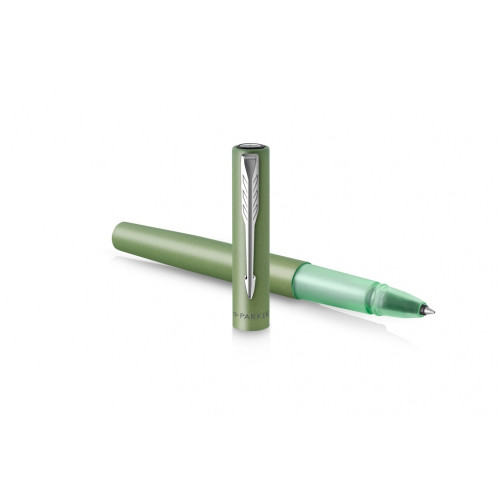 Ручка-роллер Parker Vector XL Green CT, цвет чернил black, стержень: F, в подарочной упаковке.