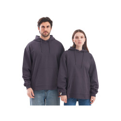 Худи оверсайз Alpha.01 унисекс, темно-серый