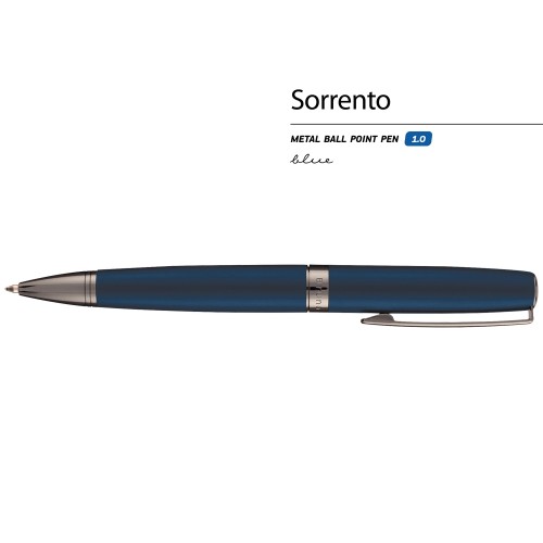 Ручка металлическая шариковая Sorrento, синий матовый