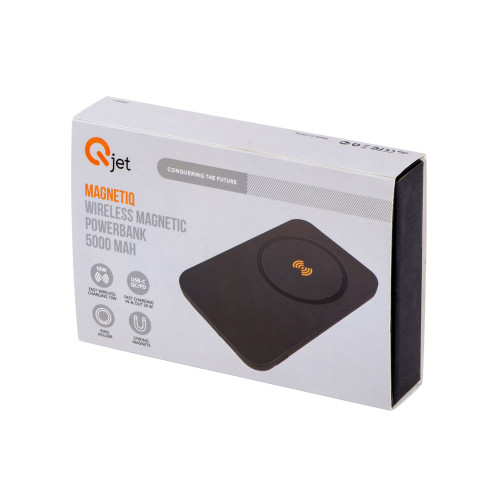 Магнитный беспроводной внешний аккумулятор MagnetIQ, 5000 mah, 10 W, серый Cool gray 7C Магнитный беспроводной внешний аккумулятор MagnetIQ, 5000 mah, 10 W, серый Cool gray 7C