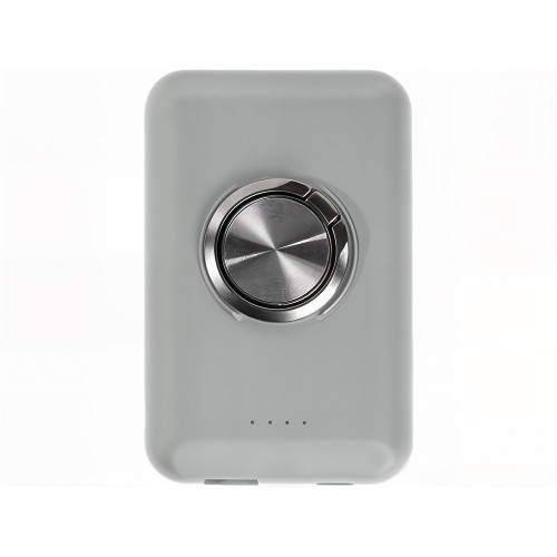 Магнитный беспроводной внешний аккумулятор MagnetIQ, 5000 mah, 10 W, серый Cool gray 7C Магнитный беспроводной внешний аккумулятор MagnetIQ, 5000 mah, 10 W, серый Cool gray 7C