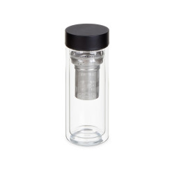 Стеклянная термобутылка Glassir, 500мл, черный