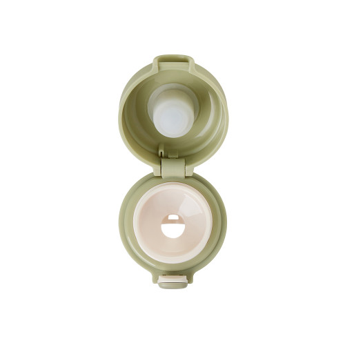 Вакуумная термокружка Waterline c кнопкой Guard, 400 мл, тубус, оливковый