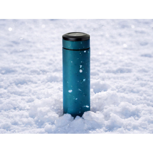 Термос Confident с покрытием soft-touch 420мл, индиго