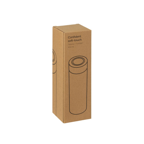 Термос Confident с покрытием soft-touch 420мл, индиго