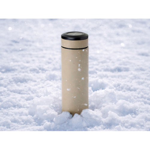 Термос Confident с покрытием soft-touch 420мл, бежевый