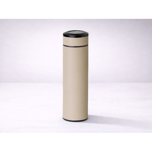 Термос Confident с покрытием soft-touch 420мл, бежевый