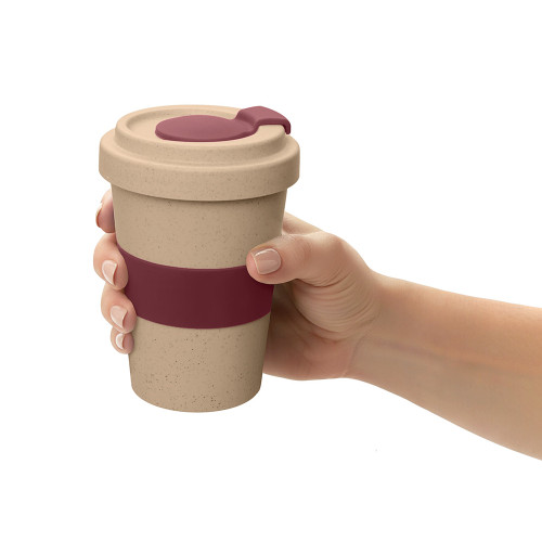 Стакан из пшеничного волокна Flava, burgundy