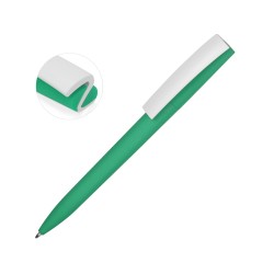 Ручка пластиковая soft-touch шариковая Zorro, мятный//белый