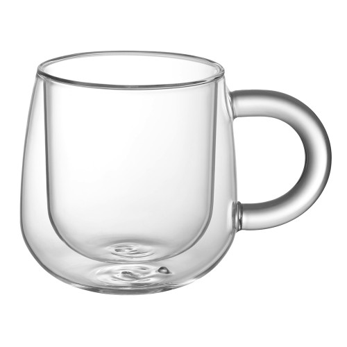 Кружка с двойными стенками с широкой ручкой Fog, прозрачный Кружка с двойными стенками с широкой ручкой Fog, прозрачный