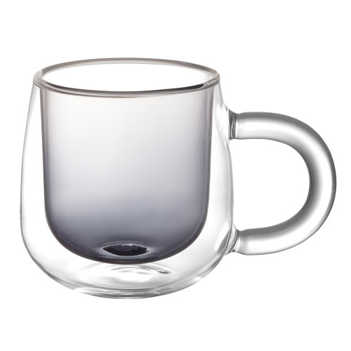 Кружка с двойными стенками с широкой ручкой и градиентным покрытием Fog, черный Кружка с двойными стенками с широкой ручкой и градиентным покрытием Fog, черный