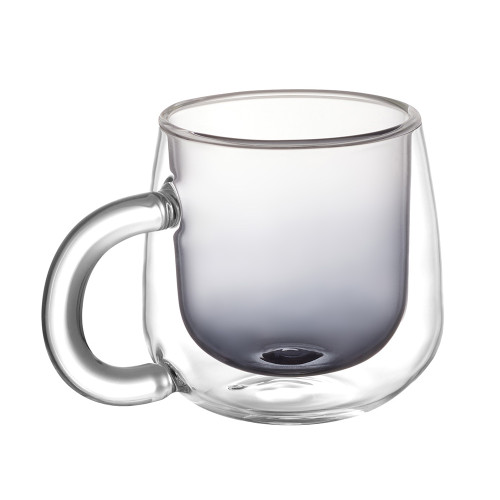 Кружка с двойными стенками с широкой ручкой и градиентным покрытием Fog, черный Кружка с двойными стенками с широкой ручкой и градиентным покрытием Fog, черный