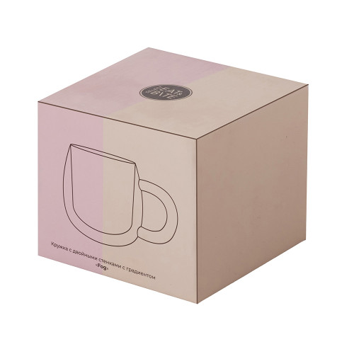 Кружка с двойными стенками с широкой ручкой и градиентным покрытием Fog, черный Кружка с двойными стенками с широкой ручкой и градиентным покрытием Fog, черный