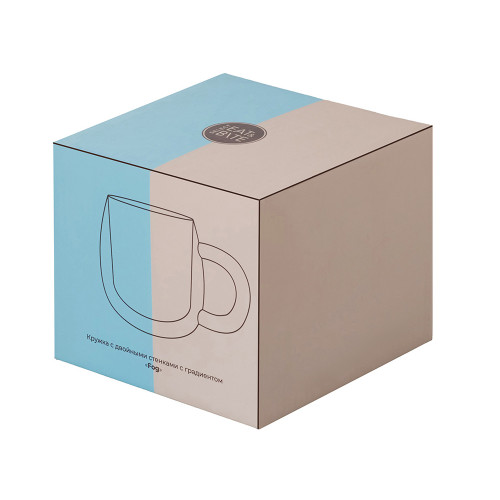 Кружка с двойными стенками с широкой ручкой и градиентным покрытием Fog, красный Кружка с двойными стенками с широкой ручкой и градиентным покрытием Fog, красный