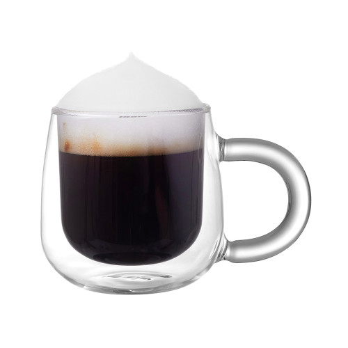 Кружка с двойными стенками с широкой ручкой и градиентным покрытием Fog, бирюзовый Кружка с двойными стенками с широкой ручкой и градиентным покрытием Fog, бирюзовый