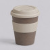 Стакан с силиконовой крышкой Cafe, beige Стакан с силиконовой крышкой Cafe, beige