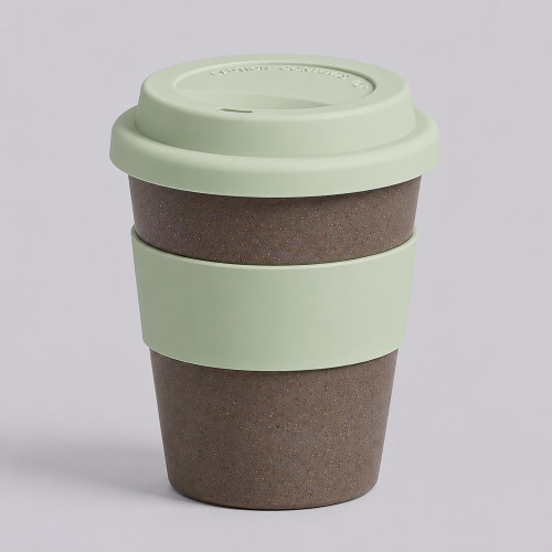 Стакан с силиконовой крышкой Cafe, olive Стакан с силиконовой крышкой Cafe, olive