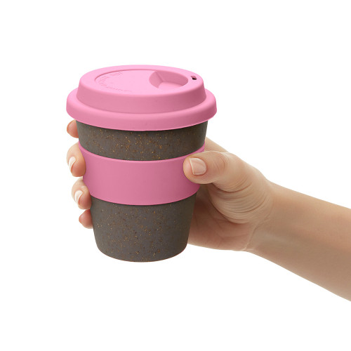 Стакан с силиконовой крышкой Cafe, dust pink Стакан с силиконовой крышкой Cafe, dust pink