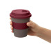 Стакан с силиконовой крышкой Cafe, burgundy Стакан с силиконовой крышкой Cafe, burgundy