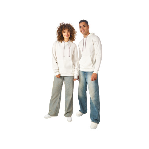 Толстовка унисекс Stream с капюшоном, белый Толстовка унисекс Stream с капюшоном, белый