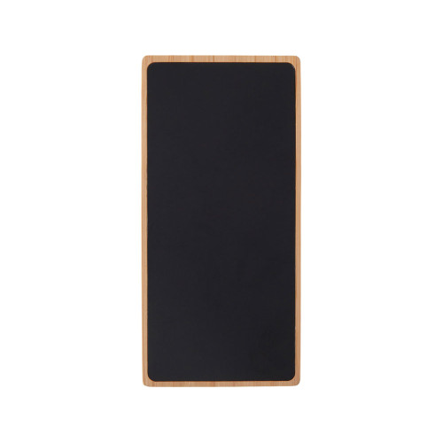 Внешний аккумулятор с подсветкой лого и солнечной панелью Reedia S1, 10000 mAh, бамбук, черный